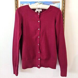 Loft red button down cardigan